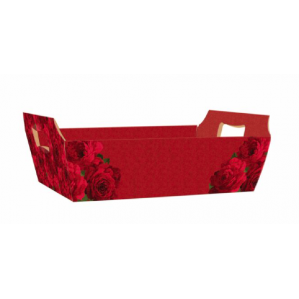 Cesta Red Bloom 21x 15x 6,5 vermelho