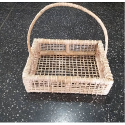 Cesta retangular palha 34x25x10cm M