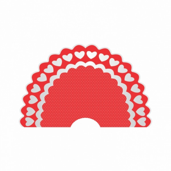 Leque Cuore 50fls Vermelho