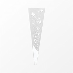 Manga Cone Borboleta 48cmx15,5cmx2,5cm 100pc Branco