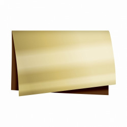 Poli Dupla Face Metálico 69cmx79cm 25fls Marrom/Ouro