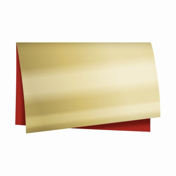 Poli Dupla Face Metálico 69cmx79cm 25fls Vermelho/Ouro