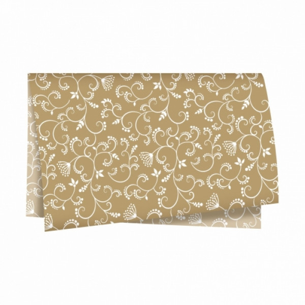 Papel Seda Flora 49cmx69cm 50fls Kraft