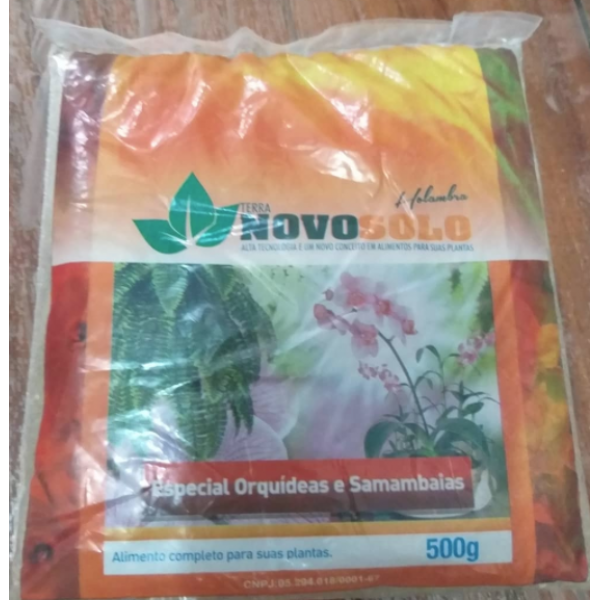 Novo solo pó de rocha para orquídea e samambaia 500gr