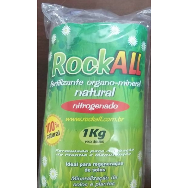Rockall fertilizante orgânico mineral natural nitrogenado 1kg